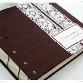 dupioni silk coptic stitch wedding guest book