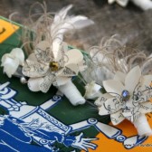 Wizard of Oz Boutonniere- Vintage Oz Bookpage Flowers, Custom Tinted
