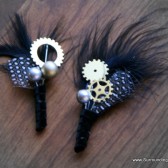 Dotty for You - Gear and Sprocket Dot Boutonniere