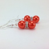 Orange Bridesmaid Earrings