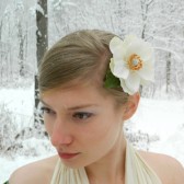 Ivory Magnolia Clip