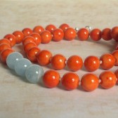 Escape River Stone, Aquamarine and Sterling Silver Necklace