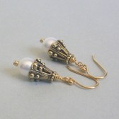 Essential Freshwater Pearl and 14K Gold Plated Dangle Earrings