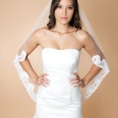 Luna - Fingertip Lace edge Veil