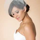 READY TO SHIP- Double Layer tulle and russian Birdcage Veil