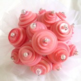Flower girl Pink Button Bouquet