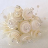 Creme and White toss bouquet