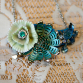 vintage brooch necklace handmade