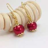 Red Bridal Earrings