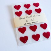Bright Red Velvet Stickers