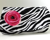 Zebra print clutch 
