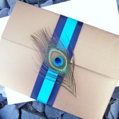 Deluxe Peacock Pocketfold Invitation Set