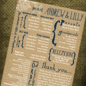 Rustic Vintage Weding Program