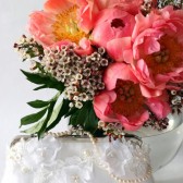 Bridal Clutch Alencon French Lace and Organza in White 8-inch LAFORET