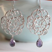 Silver Lace Earrings