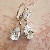 Swarovski Crystal Earrings Pear Shaped