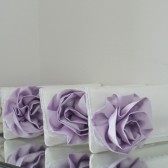 Ivory and lavender bridesmaids