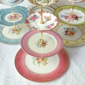 Pink 3 Tier Shabby Chic Cupcake Stand