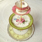 Pink Yellow Green Cupcake Stand Cake Centerpiece