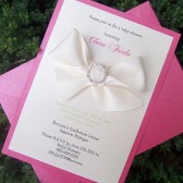 Rhinestone Bow Invitation Set