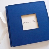 Royal Blue Window Guest Book