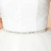 Maya - Rhinestone Baguette Sash, Wedding Sash, Bridal Belt. Wedding Belt, Sash