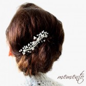 Aileen Swarovski Elements and Ivory Roses Bridal Hair Comb by Mauve Binchely / Beautiful Side Piece/ Weddings