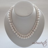 Lavinia Swarovski Pearl Necklace and Cubic Zirconia Elements by Mauve Binchely / Two strand necklace / Wedding Accessories / Bridal Jewelry