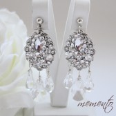 Beautiful Swarovski Crystals and Swarovski Rhinestones Bridal Earrings by Mauve Binchely