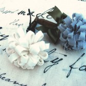Fabric flower boutonniere