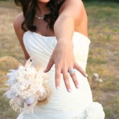 White and Cream Feather and Flower Bouquet