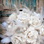 White, Cream and Ivory Paper Flower Bouquet