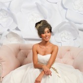 gold mini veil