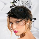 mini black cocktail hat