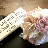 Fabric flower bouquet