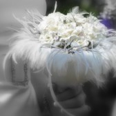 White and Black Paper Flower Bouquet