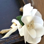 Cotton fabric flower boutonniere