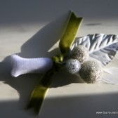 Silver and White Corsage, Delicate and Elegant
