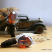 Contemporary Brown Crystal Boutonniere