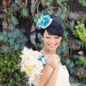 Yellow and White Feather and Flower Bouquet