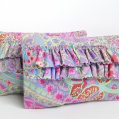 Ruffle pastel clutch 