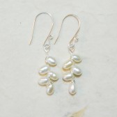 Pearl Leaf Bridal Earrings