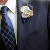 Paper Map Flower Boutonniere