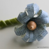 Blue Paper Story Flower Boutonniere