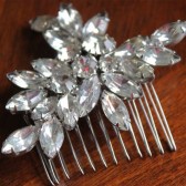Vintage Rhinestone Brooch Hair Comb