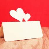 Double Heart Place Cards