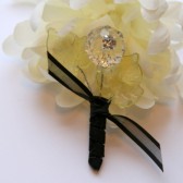 Crystal Flower Boutonniere - Contemporary Elegance