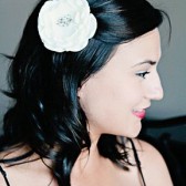 Creamy Ivory Floral Hair Fascinator with Vintage Jewelry
