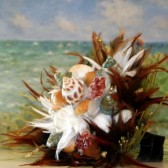 Feather and Shells Beach Wedding Bouquet