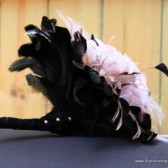 Black and Pale Pink Feather Bouquet